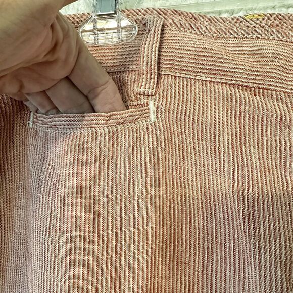 Tommy Bahama Mens Relax Shorts Red Stripe 100% Linen Size 40 - Picture 5 of 16